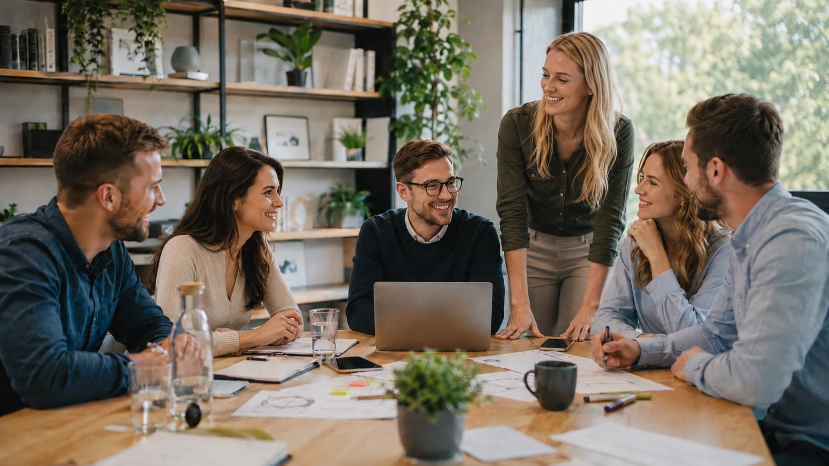Team eines Unternehmens in einer Besprechung